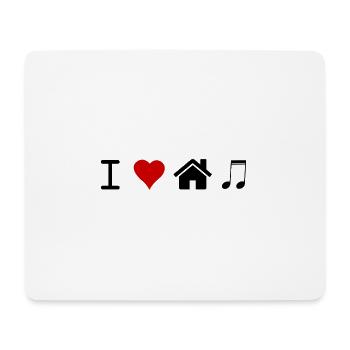 J'aime la house music - Tapis de souris (format paysage) - blanc - Devant