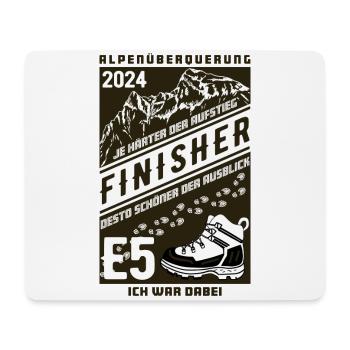 Alpenüberquerung E5 Finisher 2024 - Mousepad (Querformat) - Weiß - Vorne
