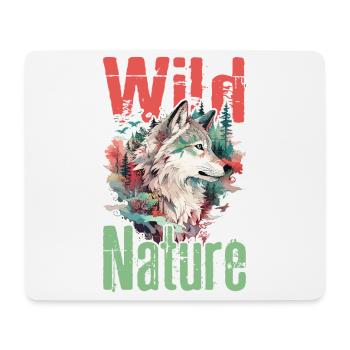 Wolf Wolf Head Predator Nature Wilderness Colorful Art - Mouse Pad (horizontal) - white - Front