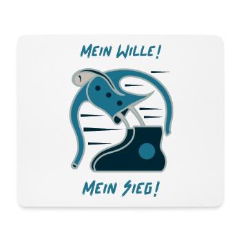Mein Wille! Mein Sieg! - Mousepad (Querformat) - Weiß - Vorne