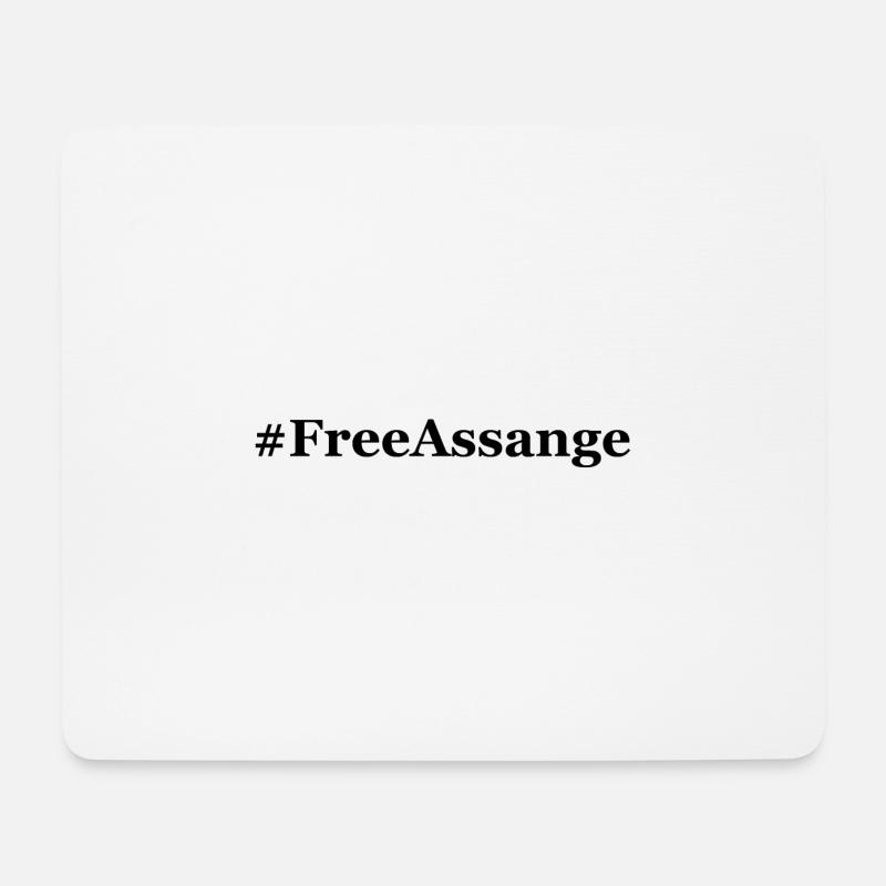 #FreeAssange - Mousepad (Querformat) - Weiß