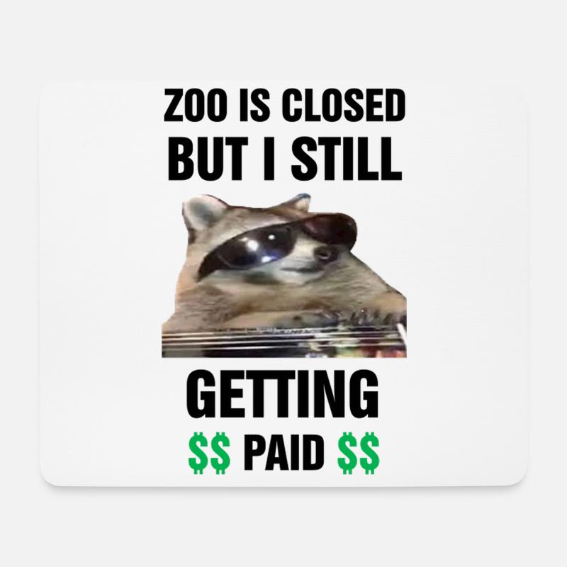 Kunst des Zoos - Mousepad (Querformat) - Weiß