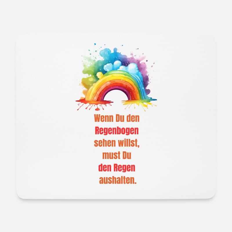Farbenspiel des Lebens - Mousepad (Querformat) - Weiß