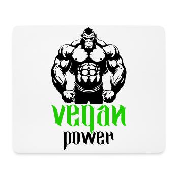 Gorilla Bodybuilder Vegan - Mousepad (Querformat) - Weiß - Vorne