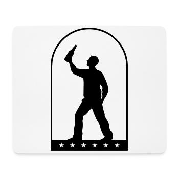 Drinking Bottle of Beer - Mouse Pad (horizontal) - white - Front