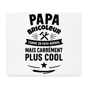 Papa bricoleur – plus cool qu’un papa normal - Tapis de souris (format paysage) - blanc - Devant