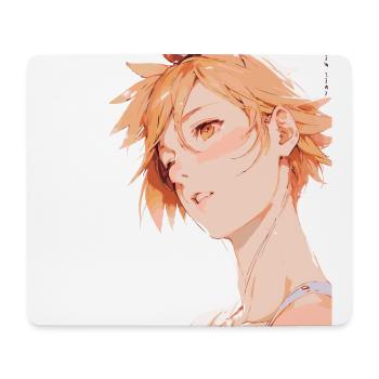 Fille Anime - Tapis de souris (format paysage) - blanc - Devant