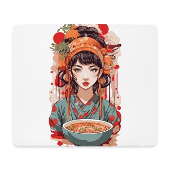 Ramen Retro Popart Japon Design Esthétique - Tapis de souris (format paysage) - blanc - Devant