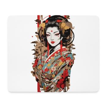 Japan Geisha Popart Retro Aesthetic - Mouse Pad (horizontal) - white - Front
