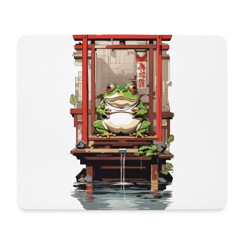 Japanischer Yokai Frosch im Tempel Ukiyo-E Style - Mousepad (Querformat) - Weiß - Vorne