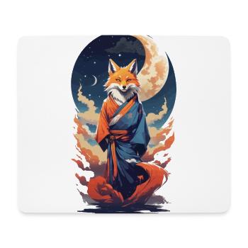 Mystical Kitsune in Kimono Japan Anime Yokai - Mouse Pad (horizontal) - white - Front