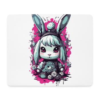 Goth Bunny Kawaii Pastel Gothic Design - Mouse Pad (horizontal) - white - Front