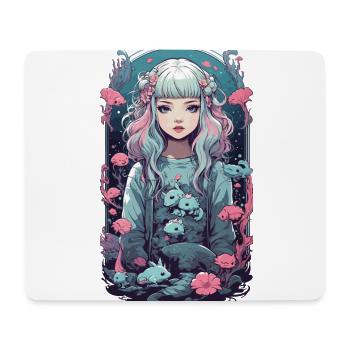 Pastel Goth Anime Underwater Gothic Girl - Mouse Pad (horizontal) - white - Front