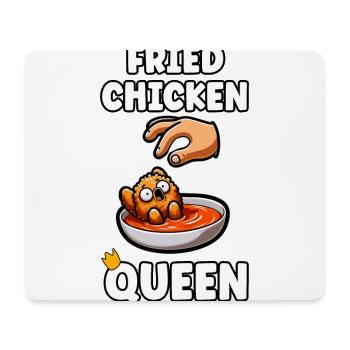 Drôle de poulet frit femme fille cadeau - Tapis de souris (format paysage) - blanc - Devant