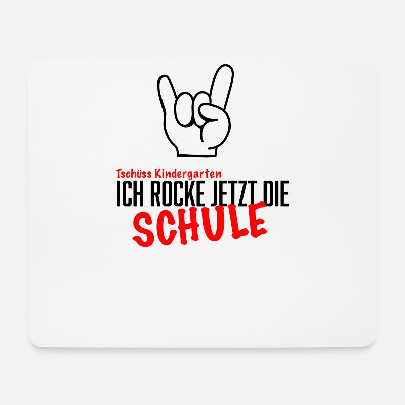 Einschulung Tschüss Kindergarten - Mousepad (Querformat) - Weiß