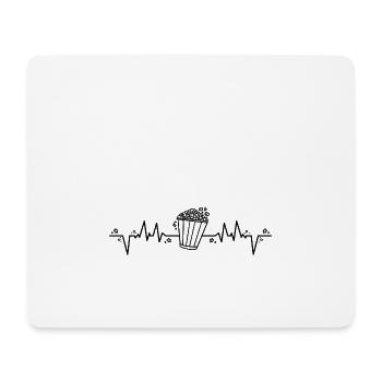 Popcorn Leben - Mousepad (Querformat) - Weiß - Vorne