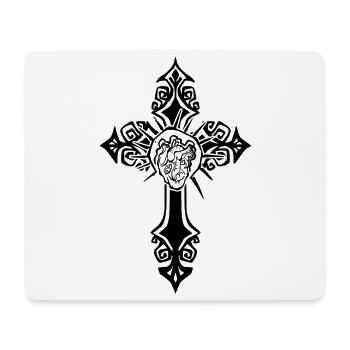 Croix gothique - Tapis de souris (format paysage) - blanc - Devant