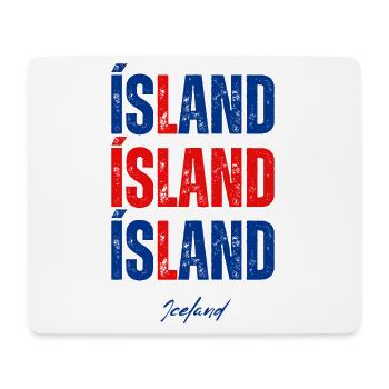 Flag of Iceland, Icelandic pride - Mouse Pad (horizontal) - white - Front
