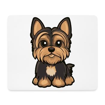 Yorkshire Terrier Hund Niedlich - Mousepad (Querformat) - Weiß - Vorne
