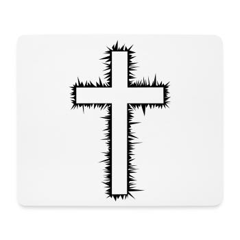 Kreuz (V) - Mousepad (Querformat) - Weiß - Vorne