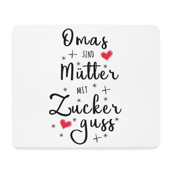 Omas sind Mütter mit Zuckerguss - Oma Geschenk - Mousepad (Querformat) - Weiß - Vorne