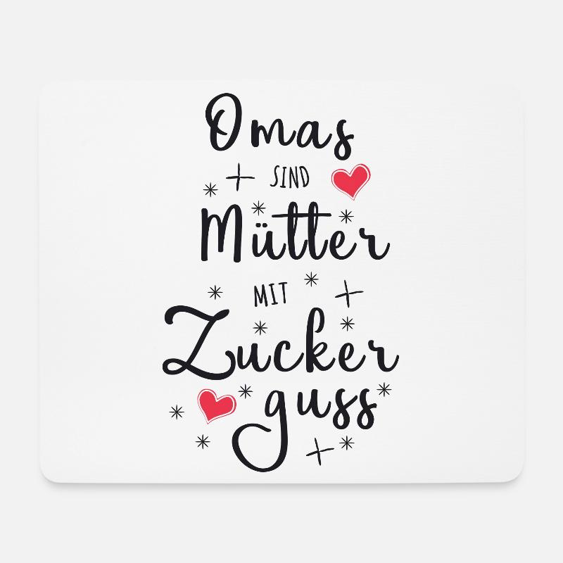 Omas sind Mütter mit Zuckerguss - Oma Geschenk - Mousepad (Querformat) - Weiß