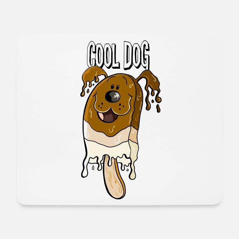Cool Dog - Schokoladeneis - Hund - Geschenk - Mousepad (Querformat) - Weiß