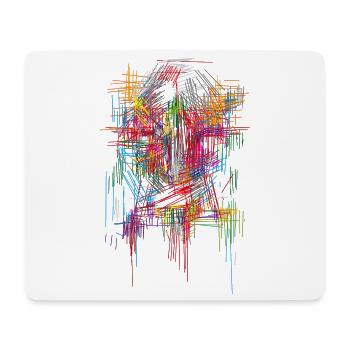 Scifi architecture head - Mouse Pad (horizontal) - white - Front