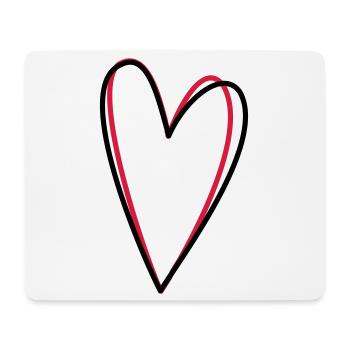 Heart love friendship symbol gift idea - Mouse Pad (horizontal) - white - Front