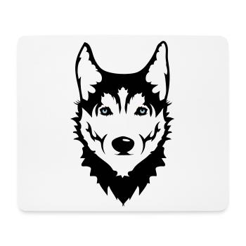 Ein Kopf eines Husky Hundes - Mousepad (Querformat) - Weiß - Vorne