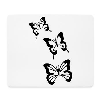 Schmetterlinge - Mousepad (Querformat) - Weiß - Vorne