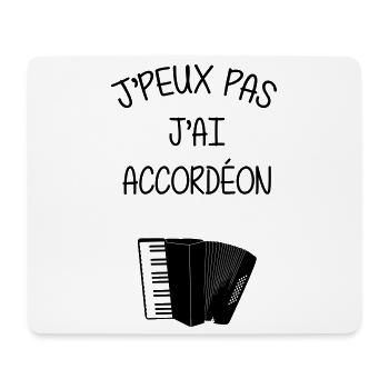 Accordéon / Accordéoniste / Musique / Musicien - Tapis de souris (format paysage) - blanc - Devant