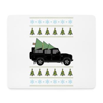 Defender 110 Black Christmas Light - Mousepad (Querformat) - Weiß - Vorne