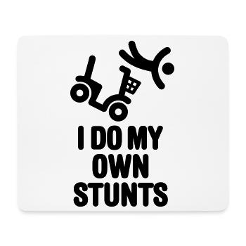 I do my own stunts scooter de mobilité papy grand- - Tapis de souris (format paysage) - blanc - Devant