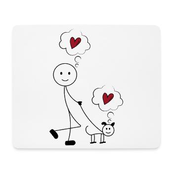 chien - Tapis de souris (format paysage) - blanc - Devant