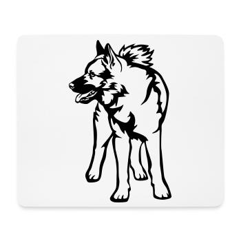Norwegischer Elchhund - Mousepad (Querformat) - Weiß - Vorne