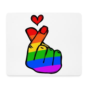 Regenbogen Herz Liebe Frieden Leidenschaft - Mousepad (Querformat) - Weiß - Vorne