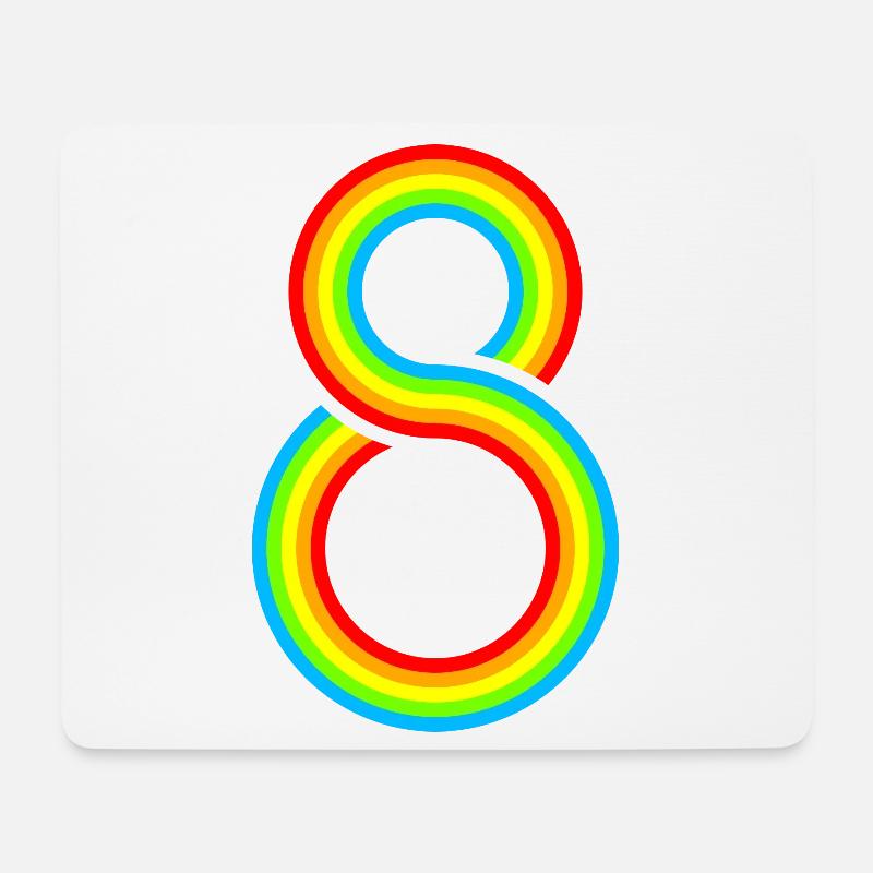 Schon 8 Jahre! - Mousepad (Querformat) - Weiß