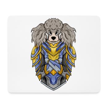 Knight Dog Dog Breed Poodle with Armor - Mouse Pad (horizontal) - white - Front