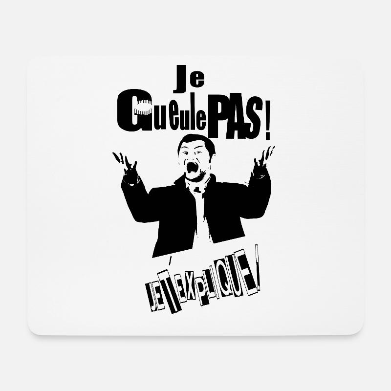 Je gueule pas je t'explique - Tapis de souris (format paysage) - blanc