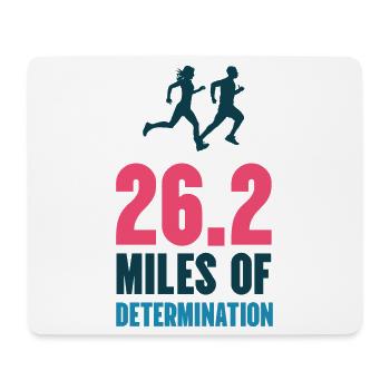 Marathon - 26,2 Miles of Determination - Mouse Pad (horizontal) - white - Front