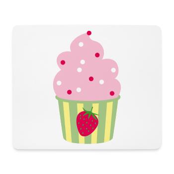 Icecream Cup Erdbeere Erdbeerzeit Eis Sommer Fun - Mouse Pad (horizontal) - white - Front