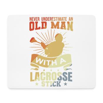 Lacrosse Grandfather - Mouse Pad (horizontal) - white - Front