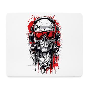 Coole Totenkopf - Mousepad (Querformat) - Weiß - Vorne