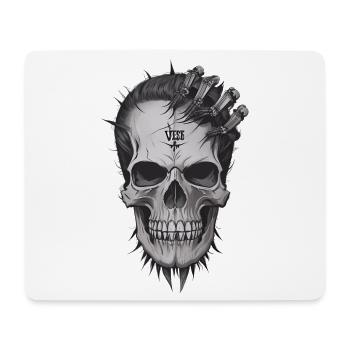Cool Skull - Mousepad (Querformat) - Weiß - Vorne
