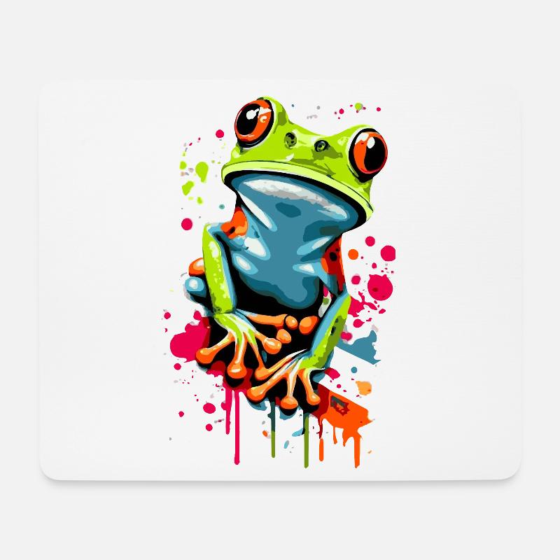 Frog - Tree Frog - Frog Prince - Croaker - Mouse Pad (horizontal) - white