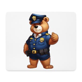 Police de l’ours - Tapis de souris (format paysage) - blanc - Devant