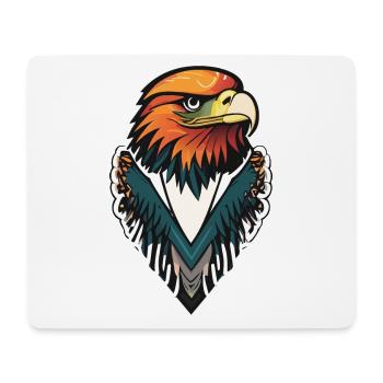 Aigle - Tapis de souris (format paysage) - blanc - Devant
