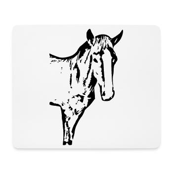 Pferde T-shirt Geschenk Reiter  - Mousepad (Querformat) - Weiß - Vorne