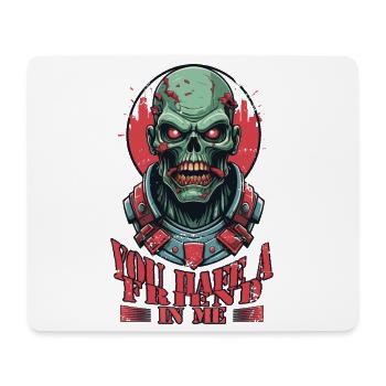 Ami zombie - Tapis de souris (format paysage) - blanc - Devant